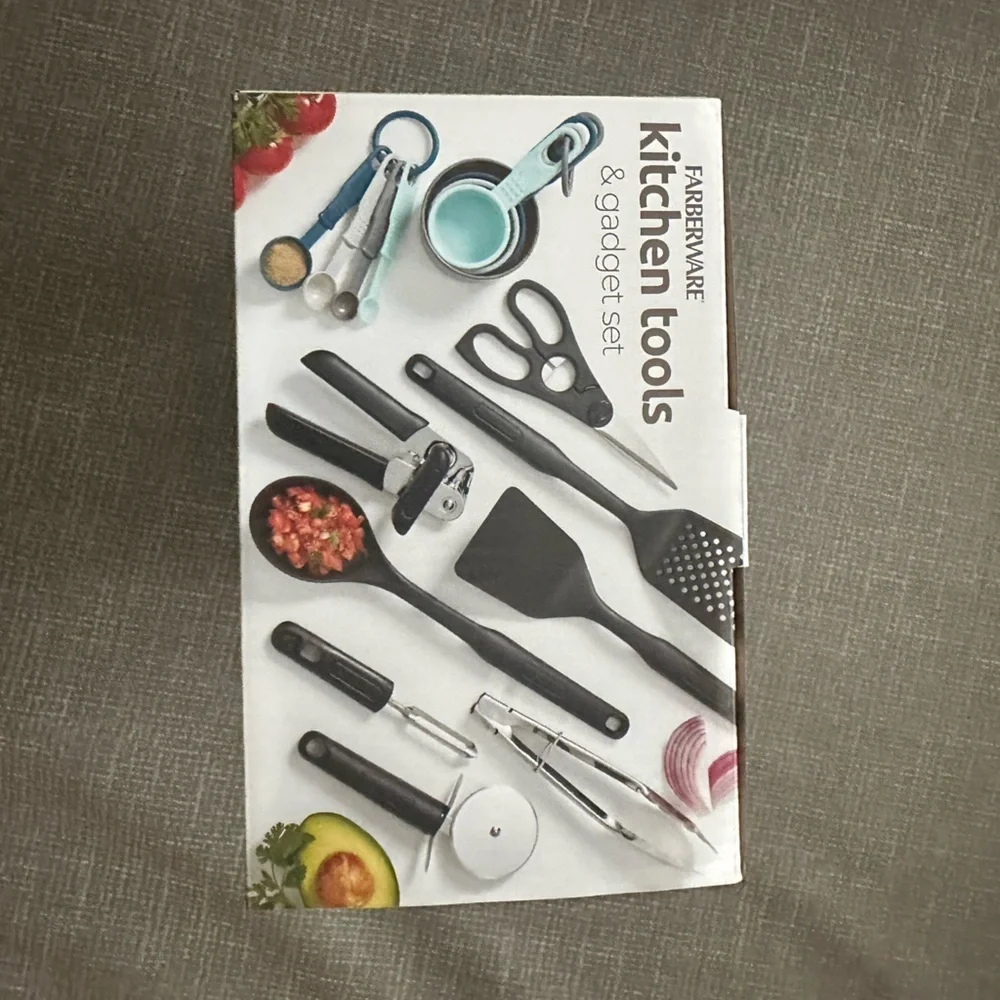 Farberware 16-Piece Kitchen Tools & Gadget Set – BPA-Free, Heat Resistant, Black